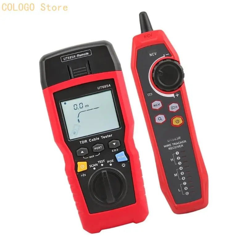 Digital Line Tester LCD Display NCV Function RJ45 RJ11 Cylindrical Qme