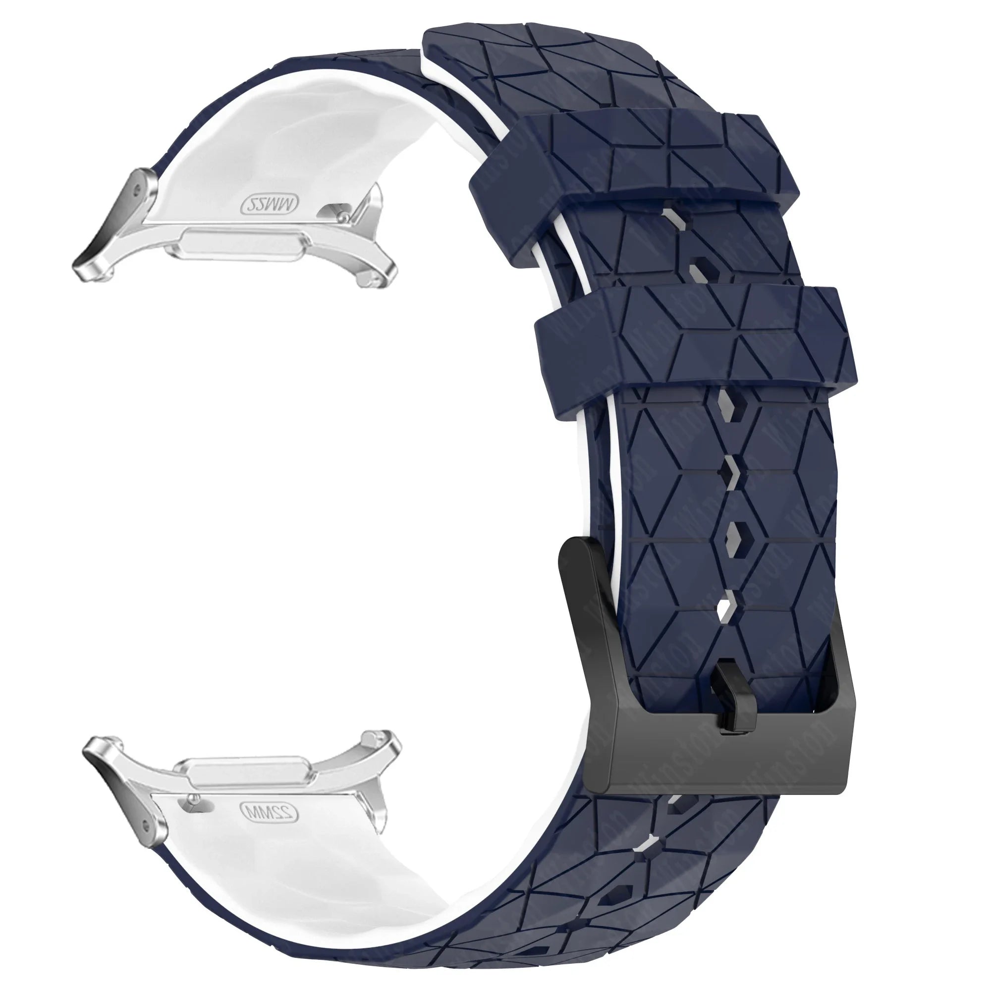 Sports Silicone Strap for Samsung Galaxy Watch 7 Ultra 47mm Soft Watchband Quick Fit Bracelet for Galaxy Watch 7 Ultra Wristband Qme MidnightU White-S Galaxy Watch 7 Ultra