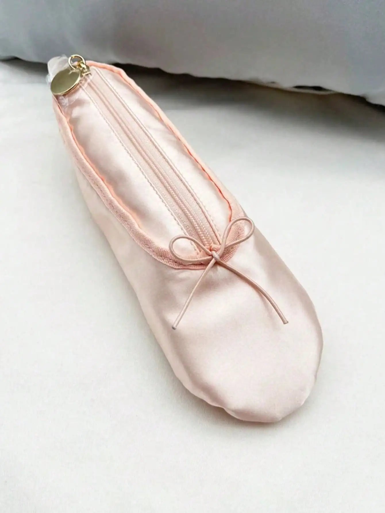 Vintage French Ballet Shoes Shaped Handmade Pencil Case Makeup Pouch Qme 1pc pink