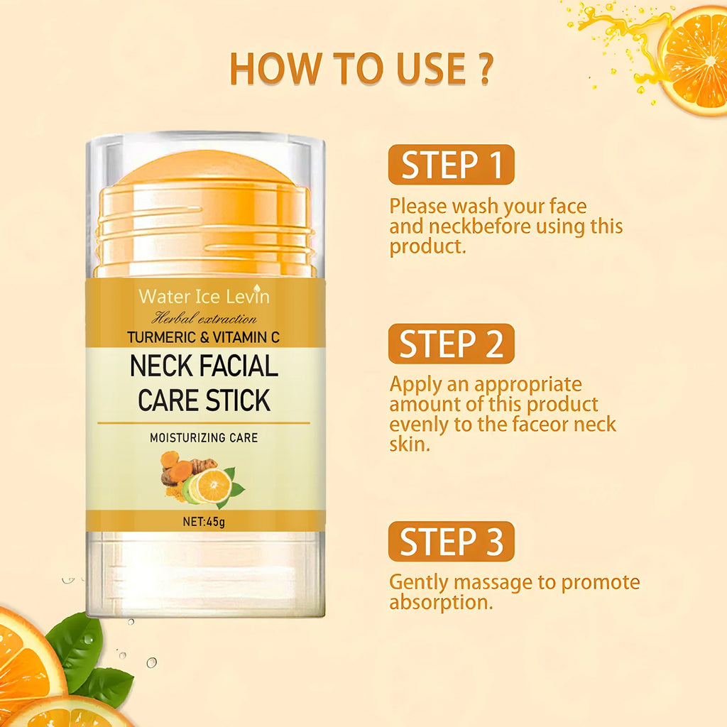 Turmeric&Vitamin C Neck Facia Care Wrinkle Lines Lifting Whitening Tighten Double Chin Anti-age Rejuvenation Skin Care Product Qme