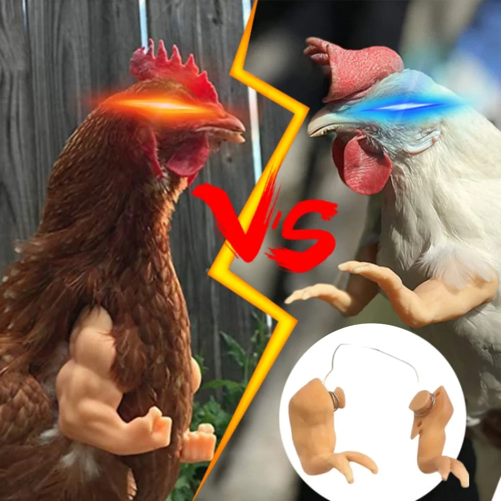 5-1PCS Chicken Giant Arm Decoration Pet Toy Dinosaur Forelimbs Fun Decoration Fighting Chicken Muscle Arm Chicken Accessories Qme