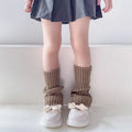 Sweet Girls Candy Color Korean Kids Leg Warmers Knitted Foot Cover Children Solid Autumn Winter Elastic Versatile Elephant Socks Qme A02 28cm or 11.02inch