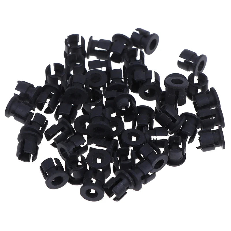 Plastic LED Holders Clips-bezels Mounts Cases Housings Black Qme