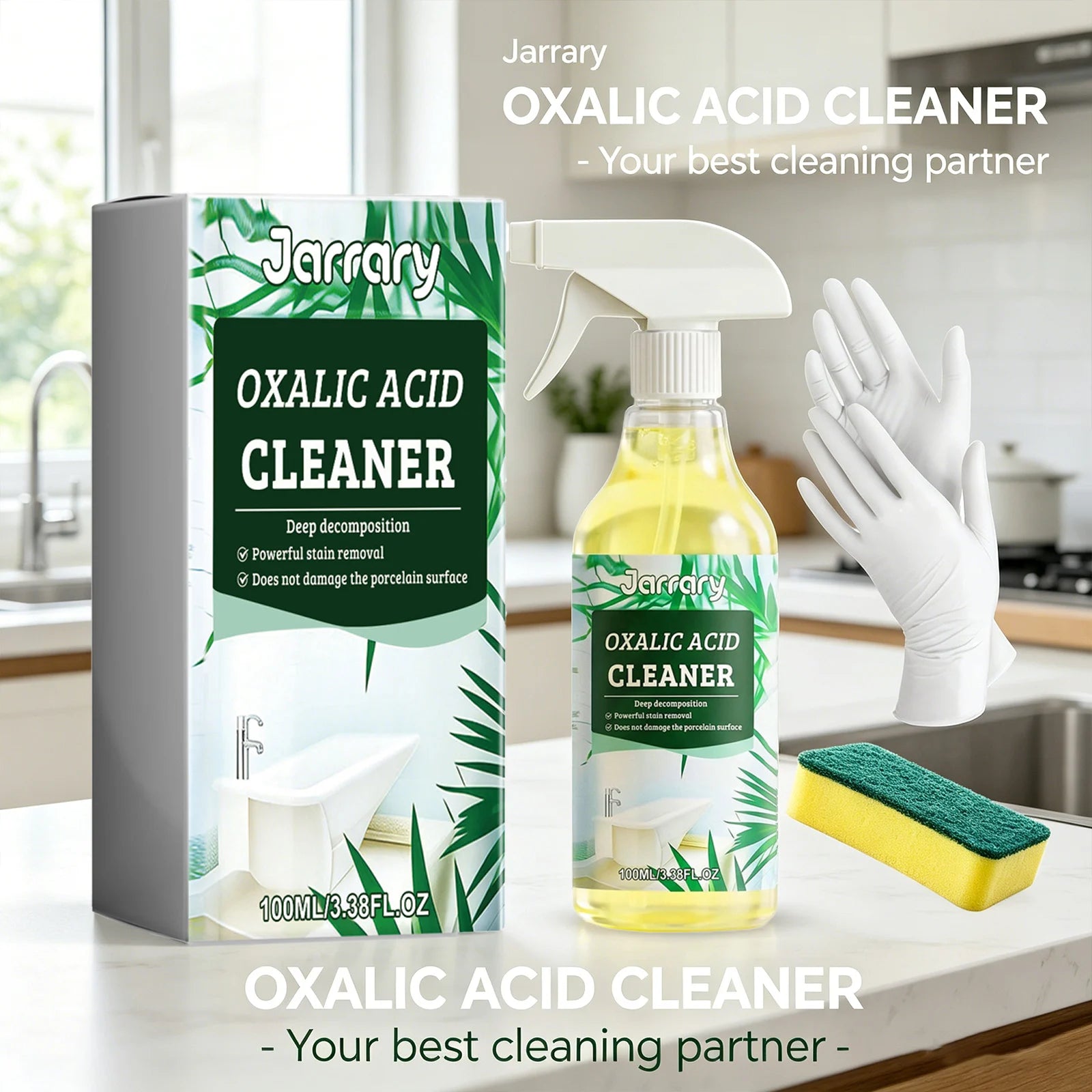Oxalic Acid Cleaner Spray Quickly Dissolve Limescale Remove Stubborn Dirt Protect Surface Material Multipurpose Bathroom Cleaner Qme