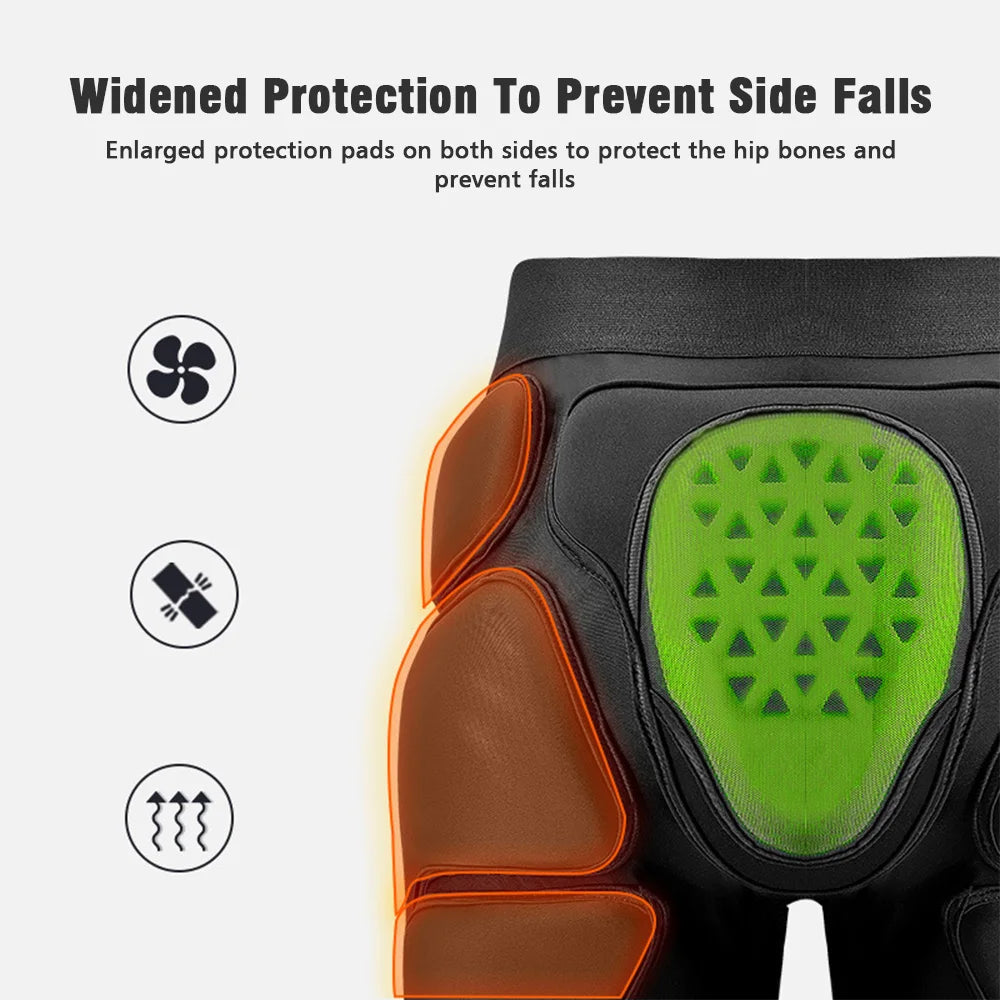 Padded Shorts Skating 3D Protection Skate Shorts High-Impact EVA Padding Breathable Lycra Fabric Impact Shorts for Women/ Men Qme