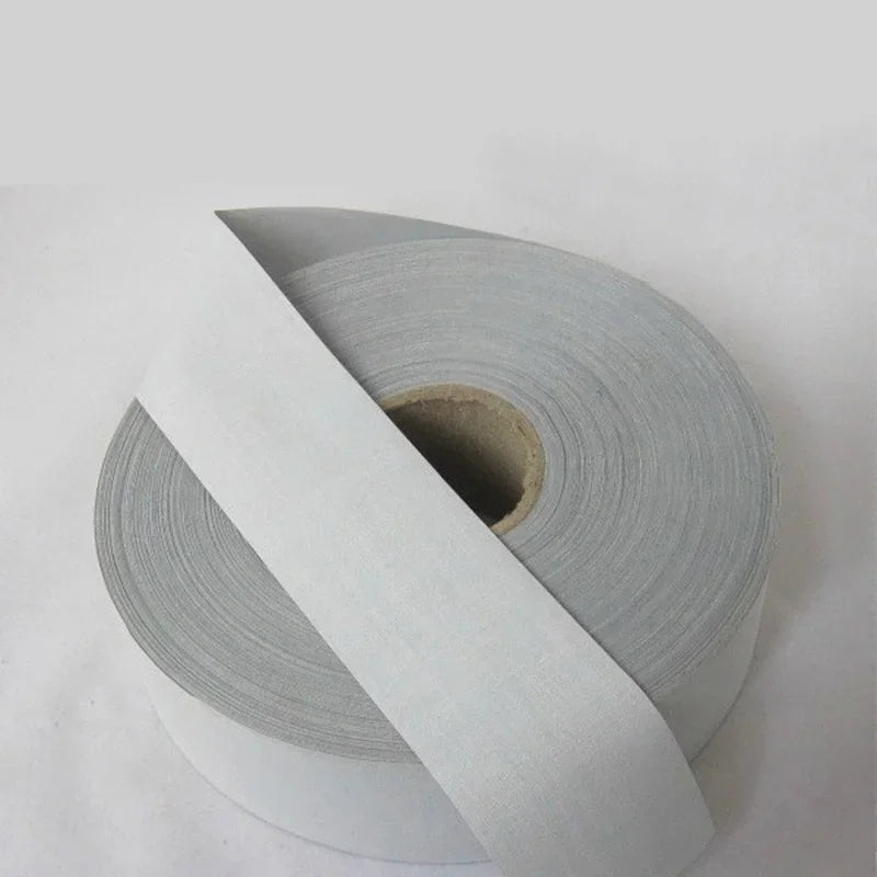 5cm wide DIY Sewing Reflection Strap Warning Safety Use For Garment Vest Bag, Silver Reflective Fabric Qme