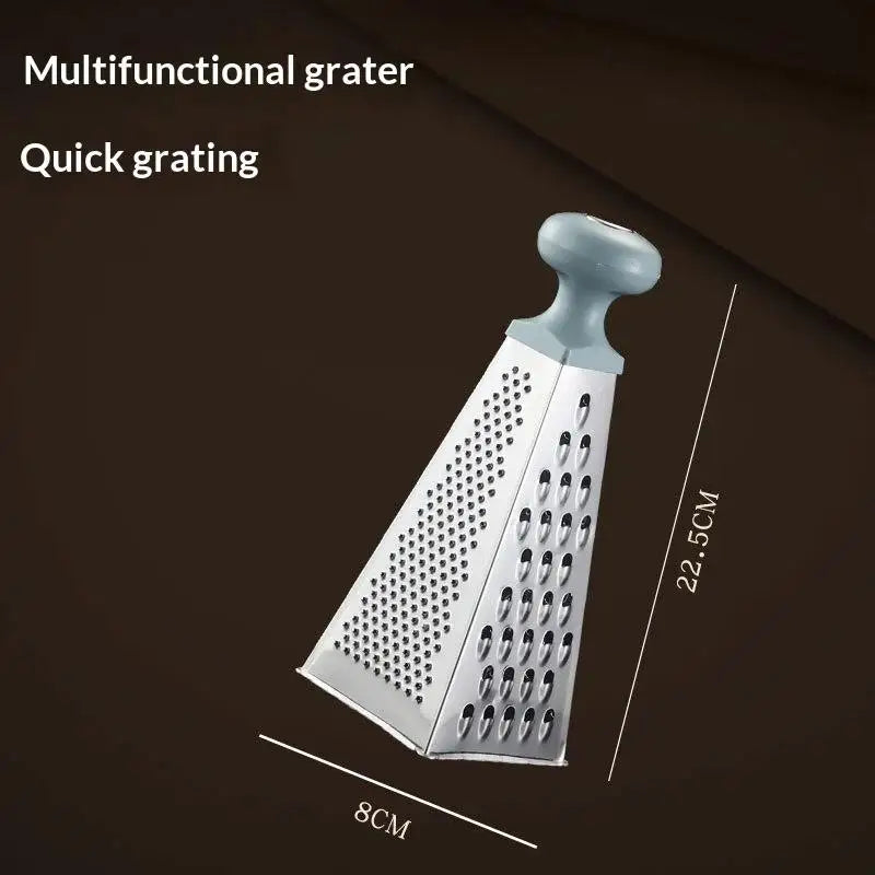 Stainless Steel 4-Sides Multi-function Vegetable Slicer Kitchen Tool Qme Blue