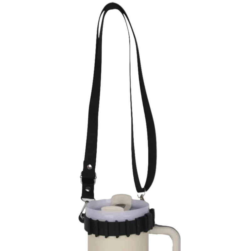 Universal Adjustable Cup Holder Ring Outdoor Silicone Water Bottle Qme Black