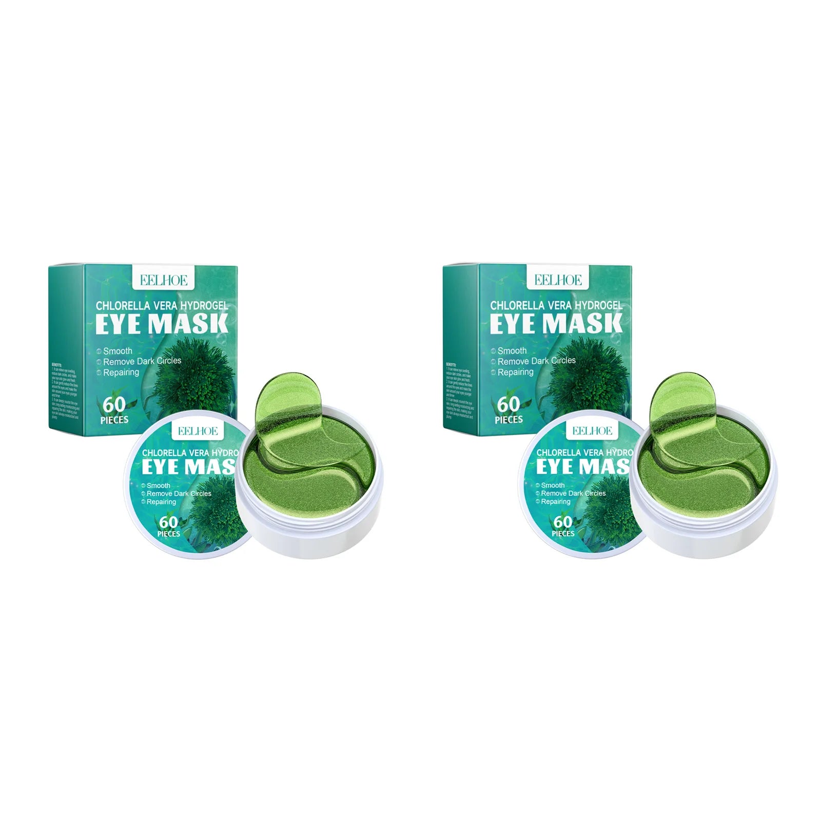 Seaweed Eye Mask Fade Dark Circles Eyes Bags Removal Firming Anti Puffiness Relieve Eye Fatigue Moisturizing Under Eye Patches Qme 2 x 60Pcs Boxed
