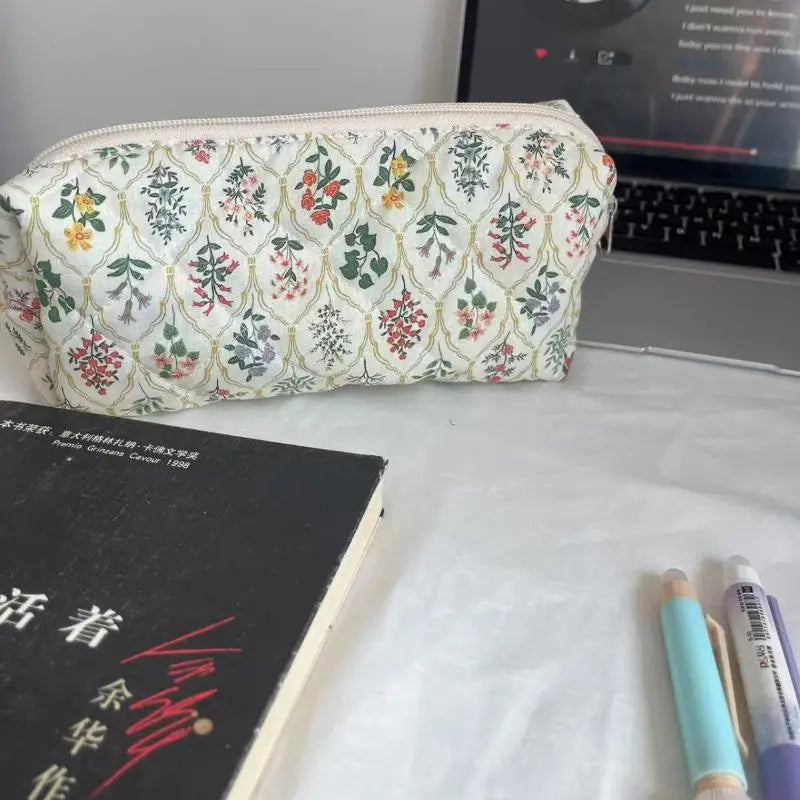 Silver Ballet Cute Bow Large Capacity Pencil Case Student Stationery Qme A14