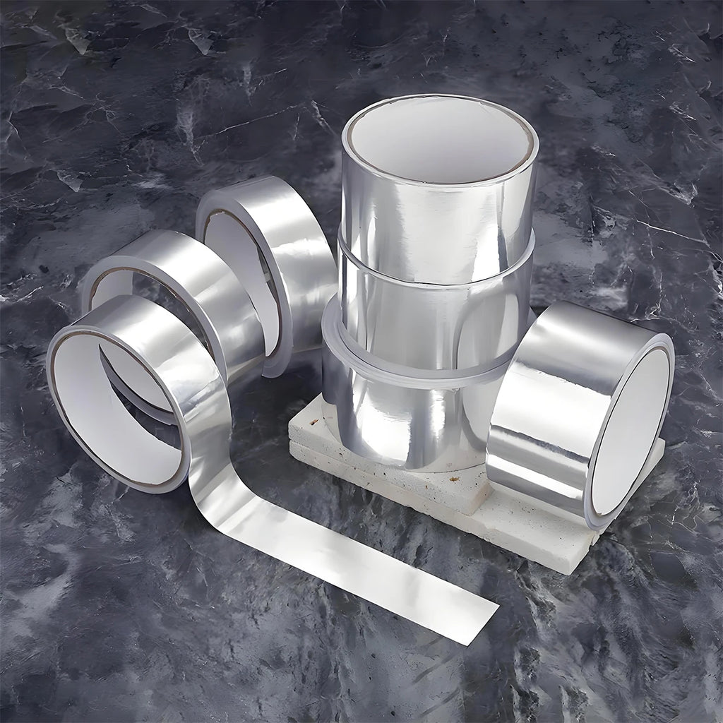High-Quality Aluminum Foil Tape, High-Temperature Aluminum Foil Tape for Pipes And HVAC, Fire Resistant High Temperature Sticker Qme