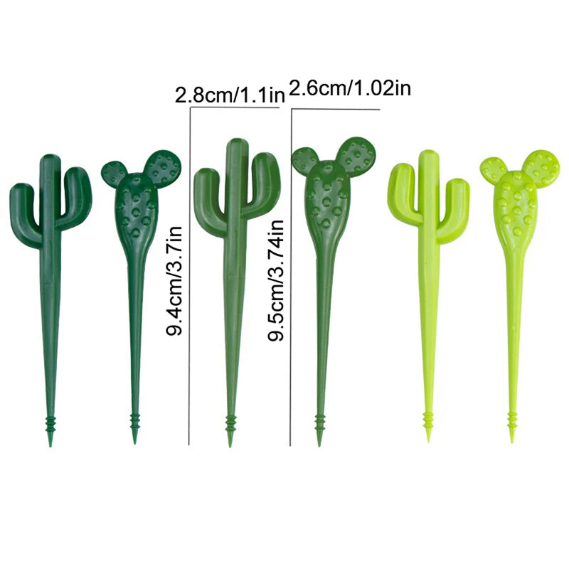6Pcs Cute Cactus Mini Cartoon Toothpick Fruit Forks For Bento Box Lunch Box Decorative. Qme