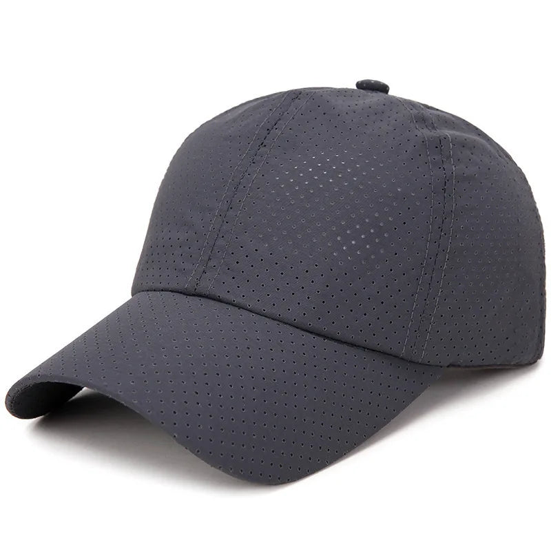 Quick Dry Fishing Hat Ventilated Mesh Long Brim Baseball Cap Outdoor Qme GRAY XXL