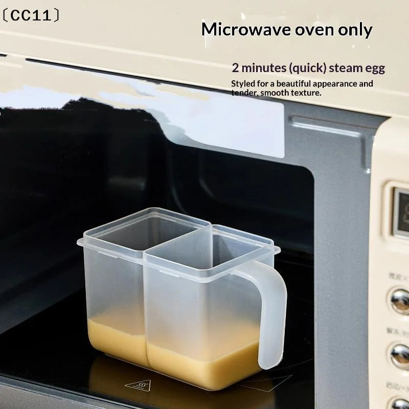 Microwave Tamagoyaki Mold Cups Double Compartments Easy Release Qme
