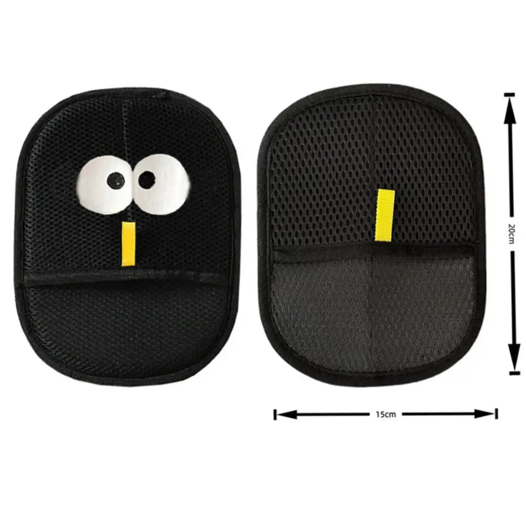 A Double-Sided Pet Grooming Gloves for Cats And Dogs - Kitten Cleaning Tool Dog Deshedding Brush Pet Hair Removal Pet Supplies Qme 2PCS black