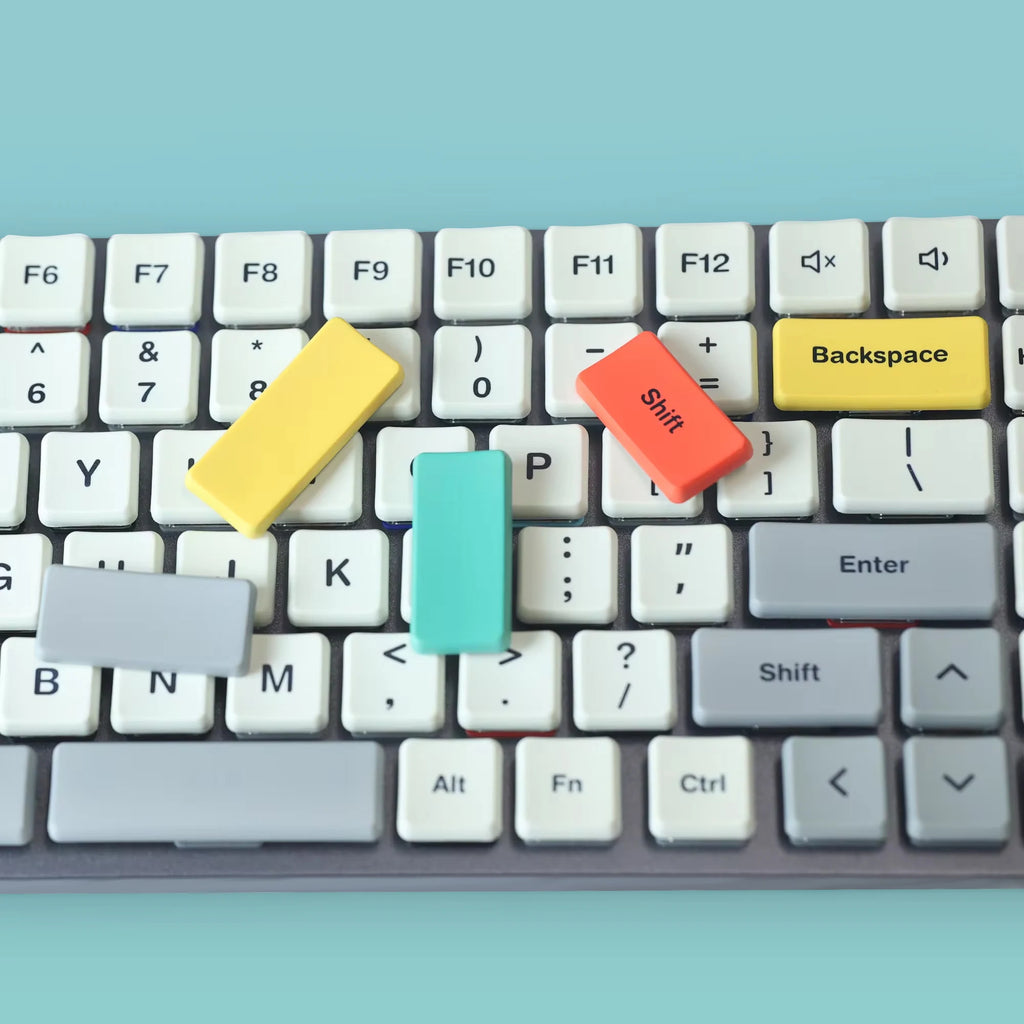 CHOSFOX Low Profile PBT Choc Keycaps for Kailh 1350 Low Profile Switch Mechanical Keyboard Ultra Thin Keycaps Qme