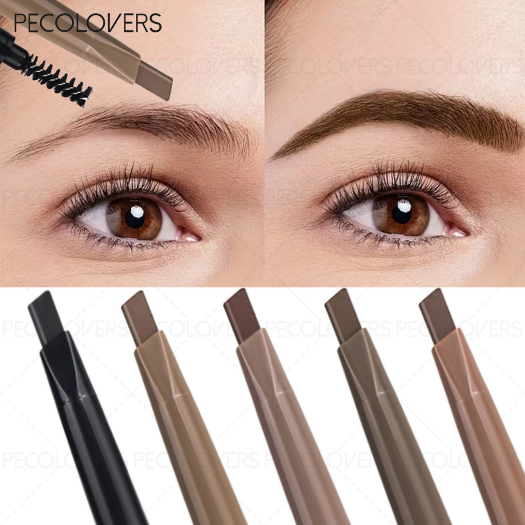 Dual-ended Eyebrow Pencil Brush Water Drop Pen Tip Spiral Head Design Qme