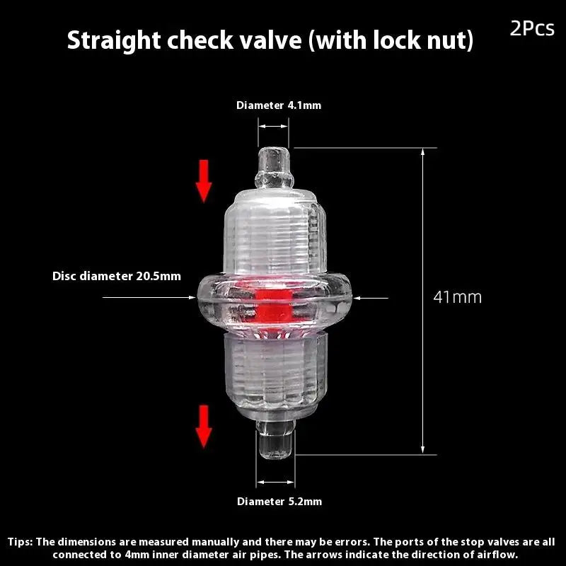 Oxygenation Pump Check Valve Oxygen One-way Fish Tanks Supply Qme A1