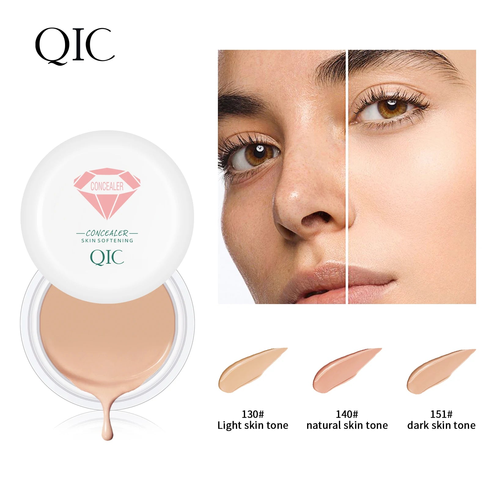 High Coverage Concealer Cover Anti Dark Circle Freckle Long-lasting Waterproof Foundation BB Cream for Face Makeup Base Cosmetic Qme