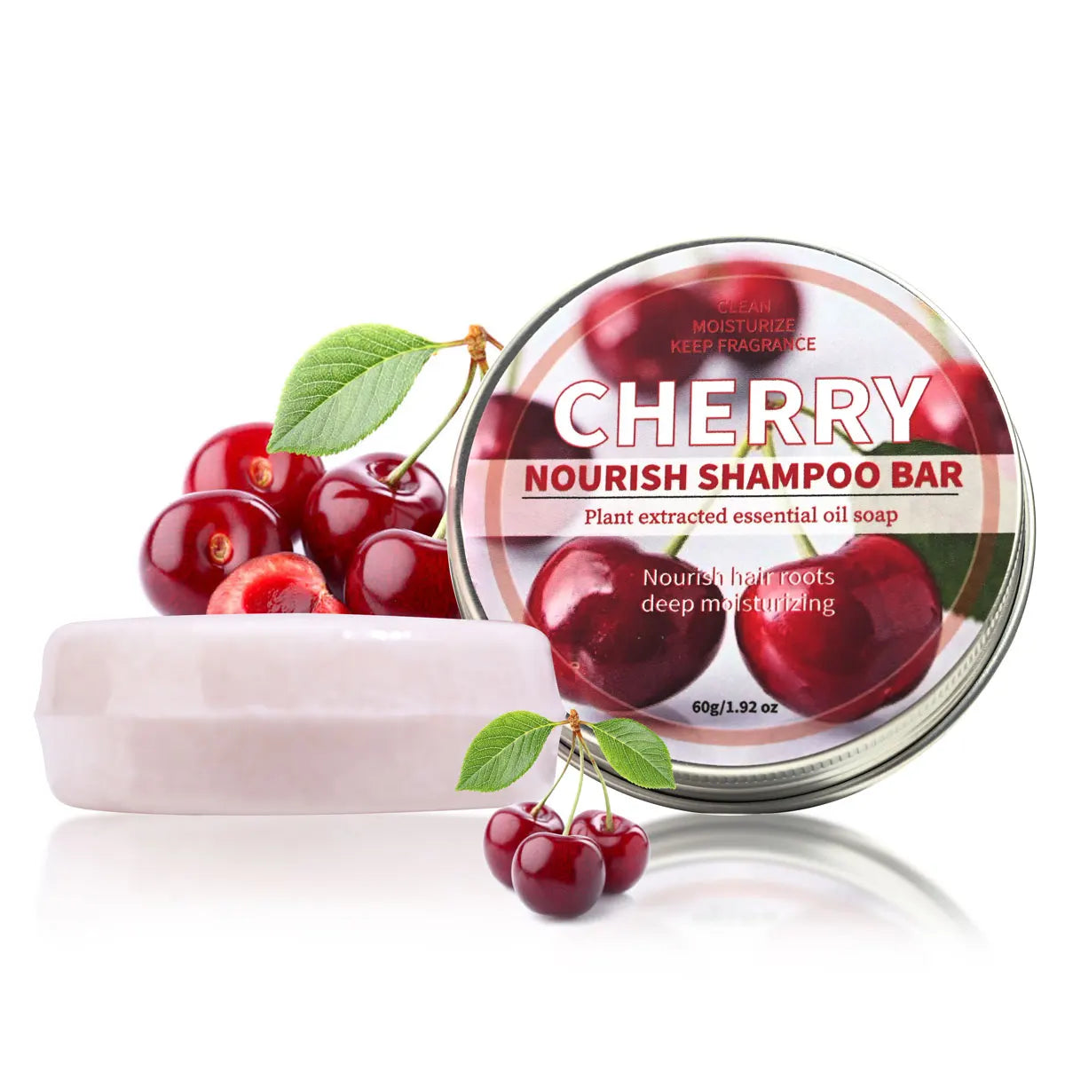 Cherry Fruit Essence Shampoo Bar Plant Extract Moisturizing Qme