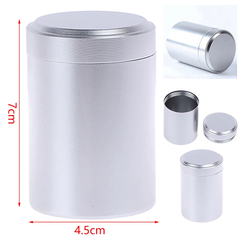 1x Silver Airtight Proof Container Alumainum Herb Stash Metal Sealed Qme