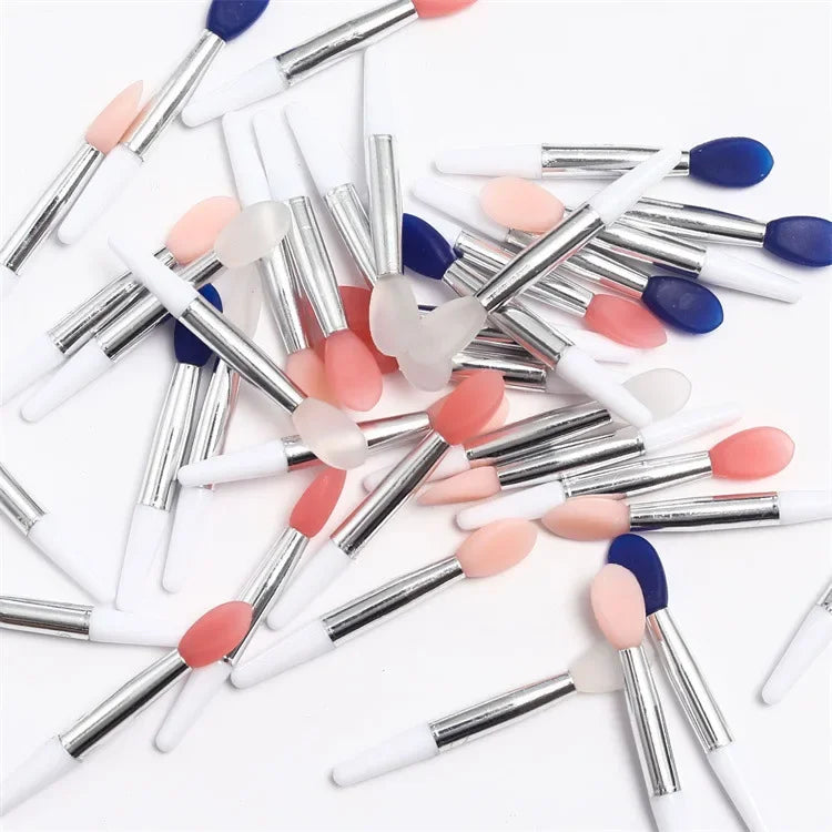 3/10PC Portable Silicone Lip Brush With Cover Soft Multifunctional Lip Balm Applicator Lipstick Lipgloss Makeup BrushesWholesale Qme