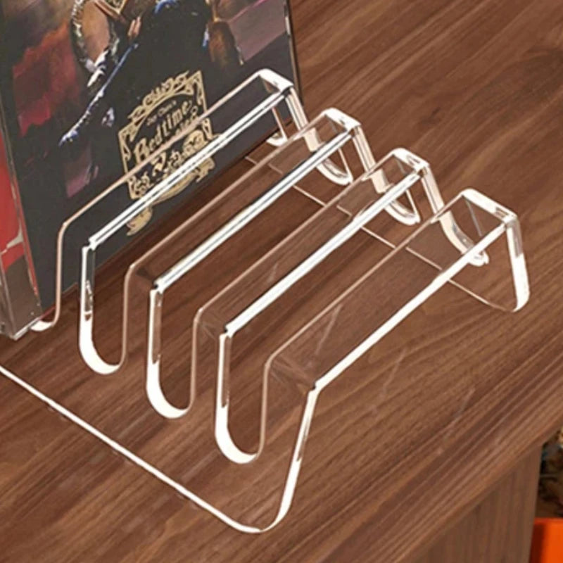 CD Rack, Album Display Rack, Transparent Storage Rack For Records, And Tapes, Multifunctional Counter Display Rack Qme
