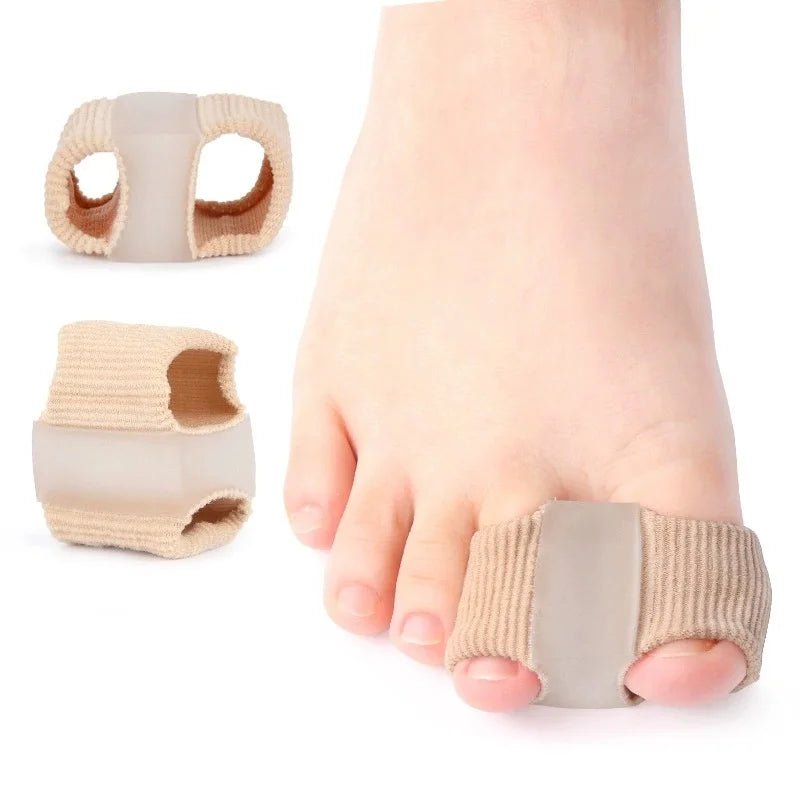 1/2/4pcs S/L Gel Bunion Toe Separator W/Fabric Lining for Big Toe Silicone Toe Spacers Protector for Overlapping Toe Qme