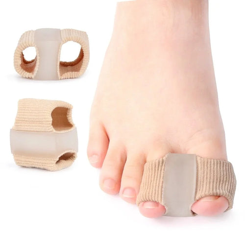 1/2/4pcs S/L Gel Bunion Toe Separator W/Fabric Lining for Big Toe Silicone Toe Spacers Protector for Overlapping Toe Qme