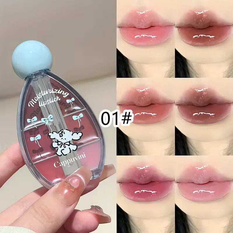 6 Colors Mirror Lip Glaze Hydrating Plumping Long-lasting Wear Easy Qme 01