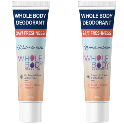 24/7 Freshness Whole Body Deodorant for Armpits & Private Parts with Hyaluronic Acid & Peach Vanilla Scent. Qme Beige 20g