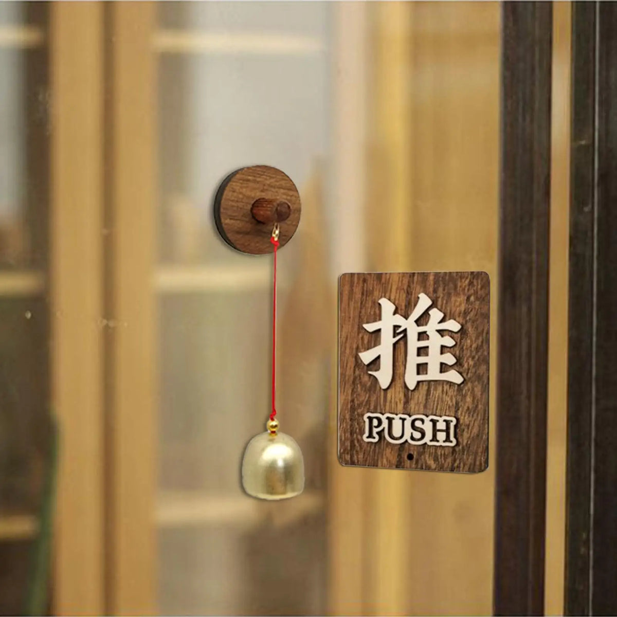 Shopkeepers Bell Decorative Fridge Doorbell Self Adhesive Unique Vintage Bell For Door Opening Backyard Restaurant Fridge Qme