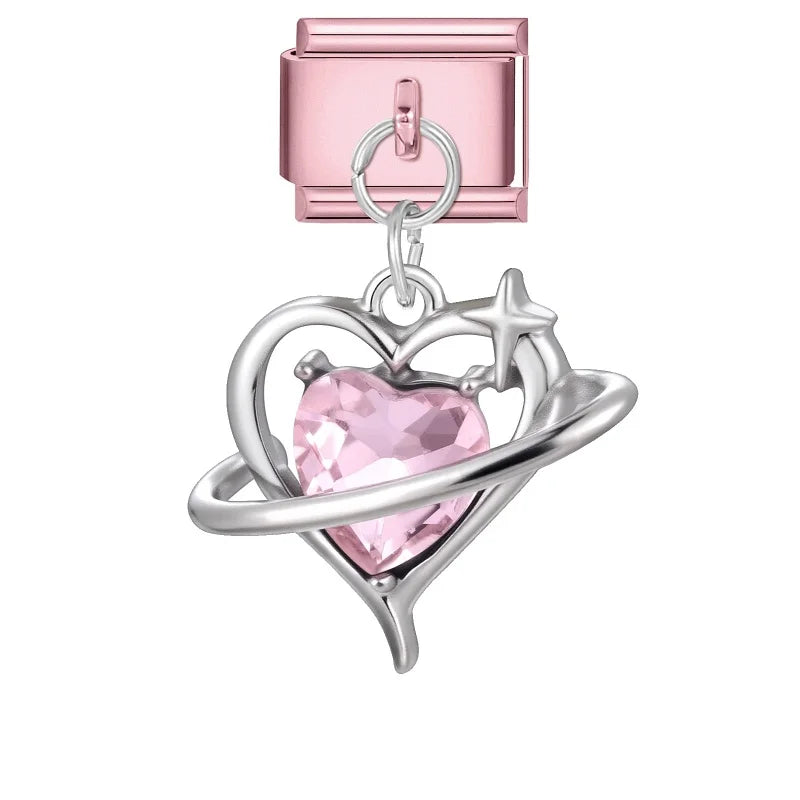Wholesale Butterfly Bow Stars Love Heart Key Planet Shiny CZ Flower