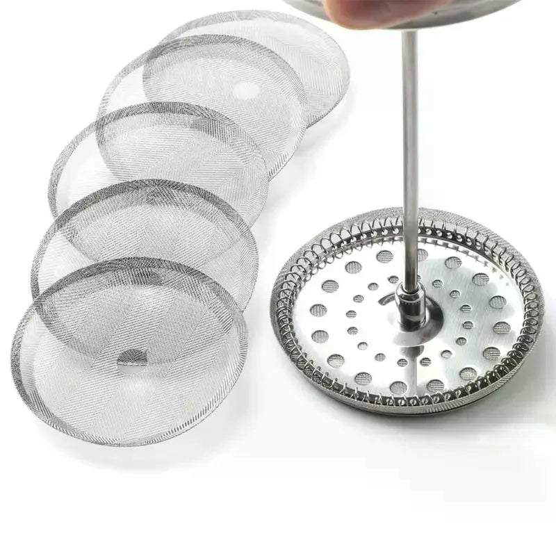 Stainless Steel French Press Filter Screens Reusable Fine Mesh For Home Coffee Brewing Qme