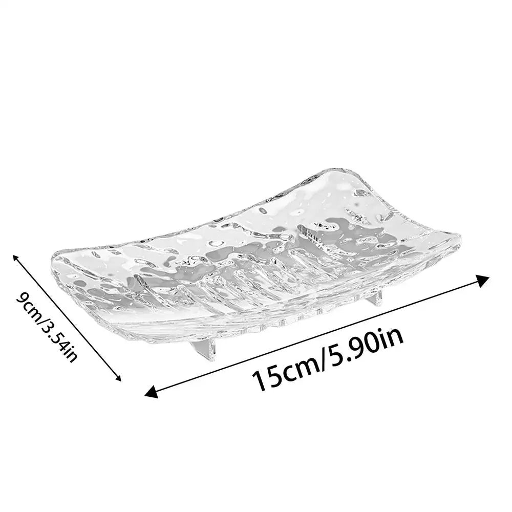 1pc Bathroom Soap Dishes Strong Load-Bearing Soap Holder Soap Dishes Long-Lasting Non-Slip Base Soap Saver Soap Tray For Family Qme Transparent L