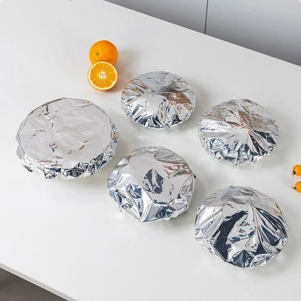 Insulation Cover Household Reusable Aluminum Foil Film Cover Bowls And Dishes Universal Kitchen Food Insulation Tools Qme