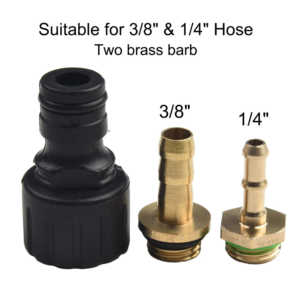 1 Set Sprayer Wand Replace 1/4 & 3/8 Brass Barb Sprayer Wand 2 Hose Clamp Replacement Spray Bar With Shut-off Valve Sprayer Tool Qme