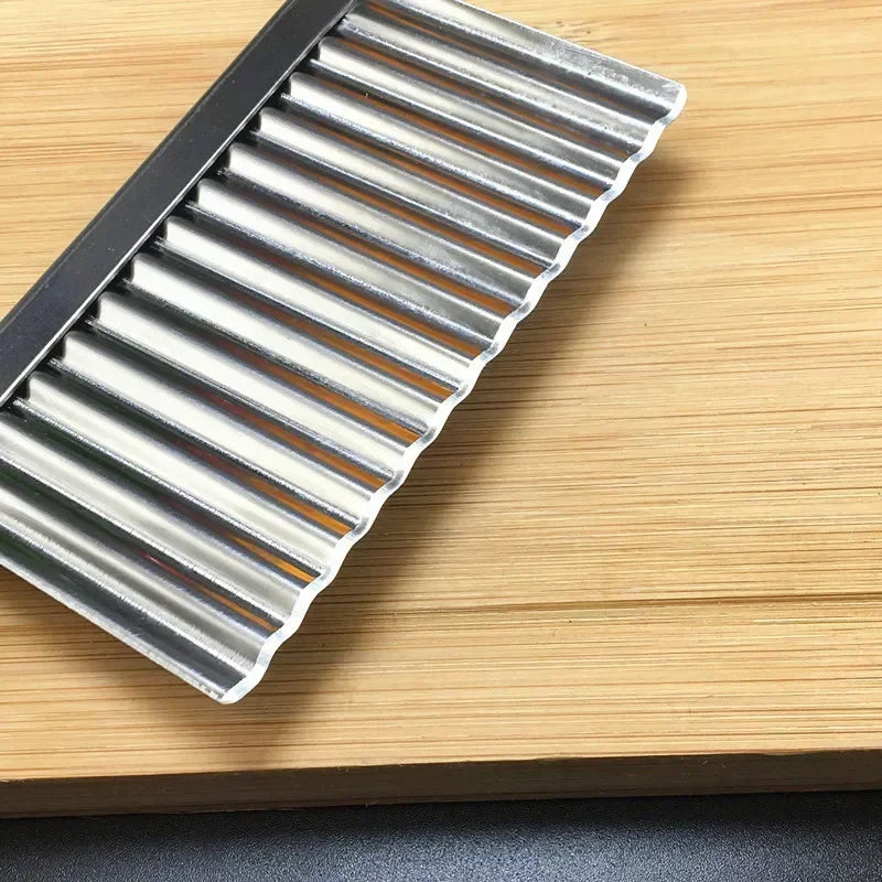 Stainless Steel Wave Potato Slicer Vegetable Cutter French Fries Qme