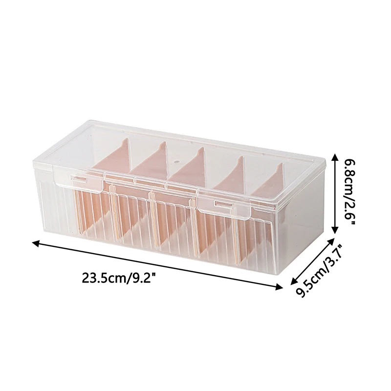 Transparent Plastic Storage Box Photocards Small Card Desk Organizer Qme