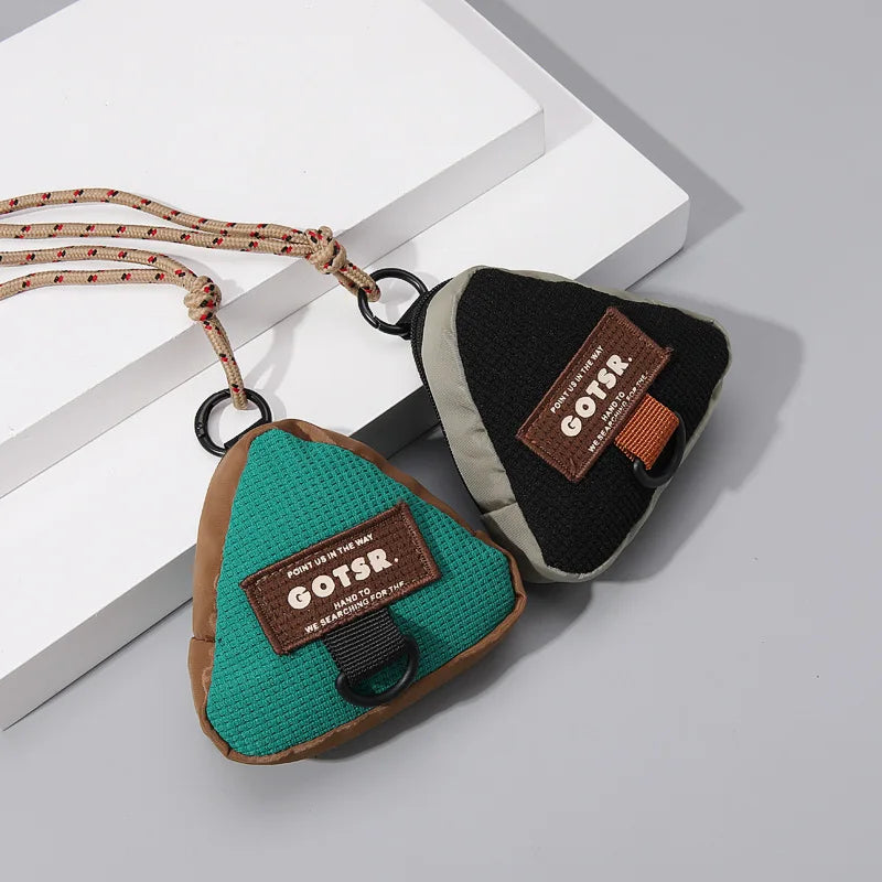 Triangular Key Bag Coin Purse Halter Trendy Storage Personalized Qme