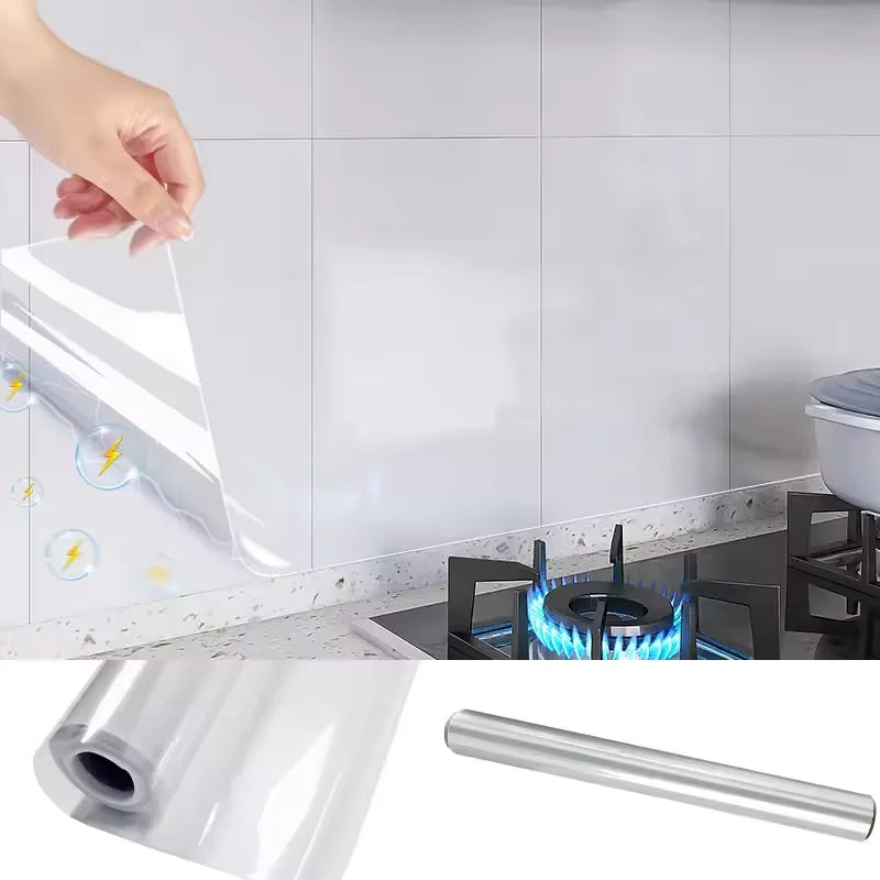 60CM Transparent Electrostatic Adsorption Stickers Waterproof and Oil Proof Wallpaper Without Adhesive Protective Film Qme transparent 60cmX20m