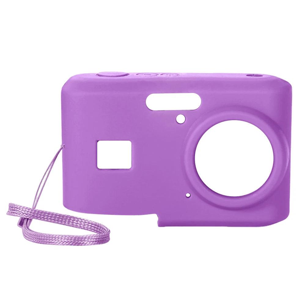 For KODAK PIXPRO FZ45 Slim Fit Camera Bag with Lanyard Lightweight Camera Sleeve Wear Resist Outdoor Travel Camera Protect Case Qme Purple