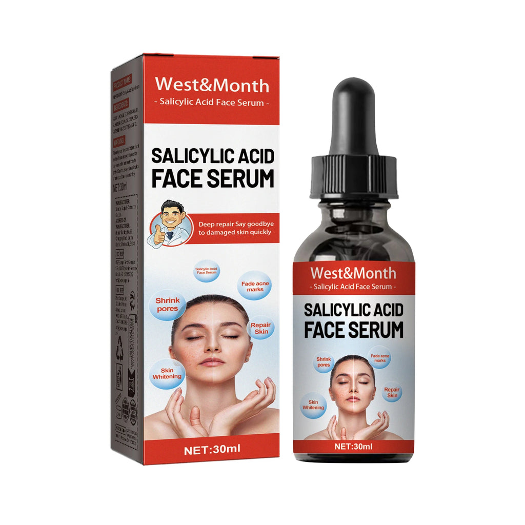 Salicylic Acid Face Serum Firming Lifting Shrinks Pores Niacinamide Brighten Skin Tone Fade Acne Scars Moisturizing Skin Care Qme 30ml 1Pcs