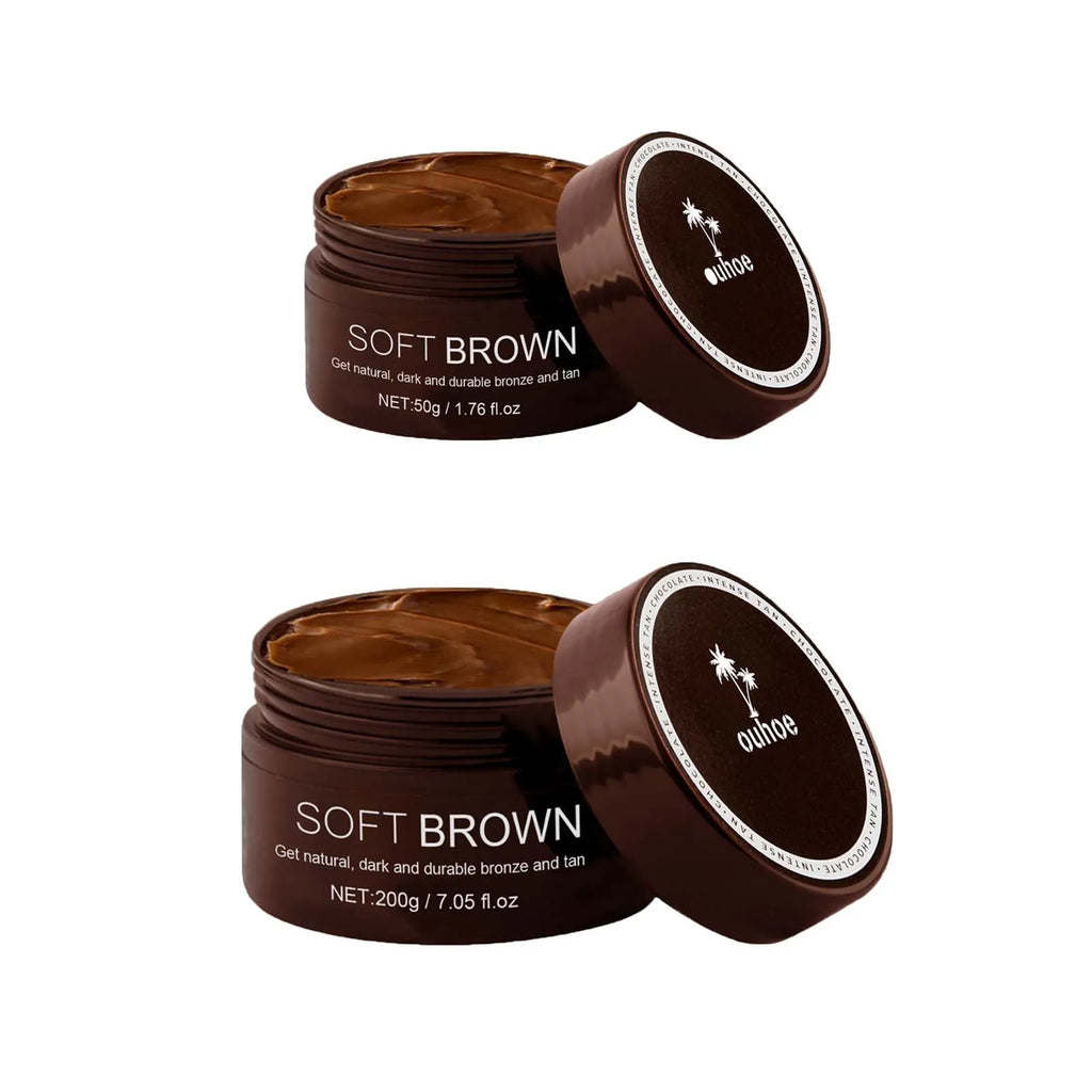 Soft Brown Self-Tanning Cream Intensive Tanning Outdoor Summer Beach Brown Bronzer Long Lasting Sunless Fake Tan Body Lotion Qme