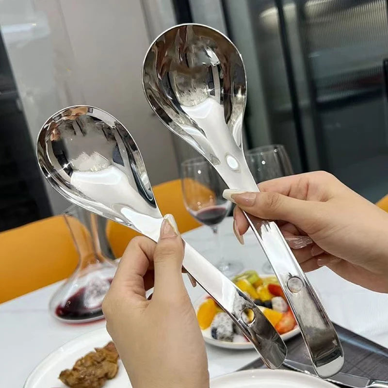Stainless Steel Round Spoon Net Red Golden Dinner Long Handle Qme Default Title