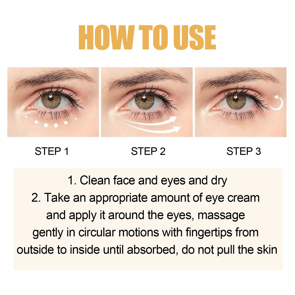 Retinol Peptide Eye Cream Reduce Dark Circles Eye Bag Remover Improve Puffiness Fade Eyes Fine Lines Brighten Eye Cream Qme