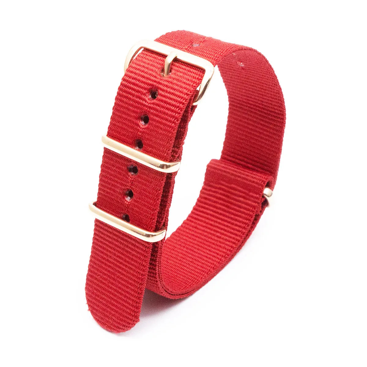 Luxury Nylon Watch Band Rose Gold Metal Buckle Durable Sweatproof Watch Strap 18/20/22/24MM Fashion Wristband For Men Women Qme