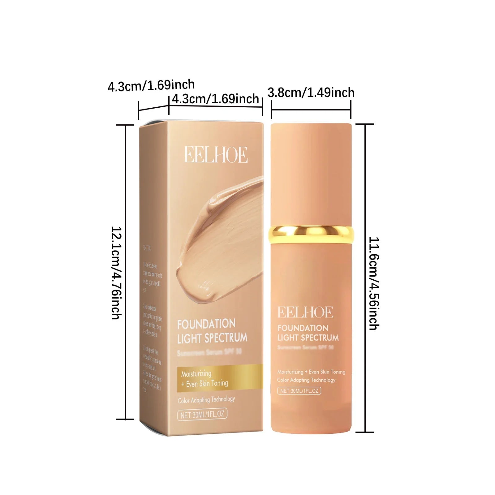 4 in 1 Liquid Foundation Concealer Full Coverage Long Lasting Waterproof Professional Makeup for Dark Circles And Blemishes Qme