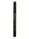 Nail Art Pen White Black Silver Gold Polish Pens Dotting Tool Graffiti Qme black