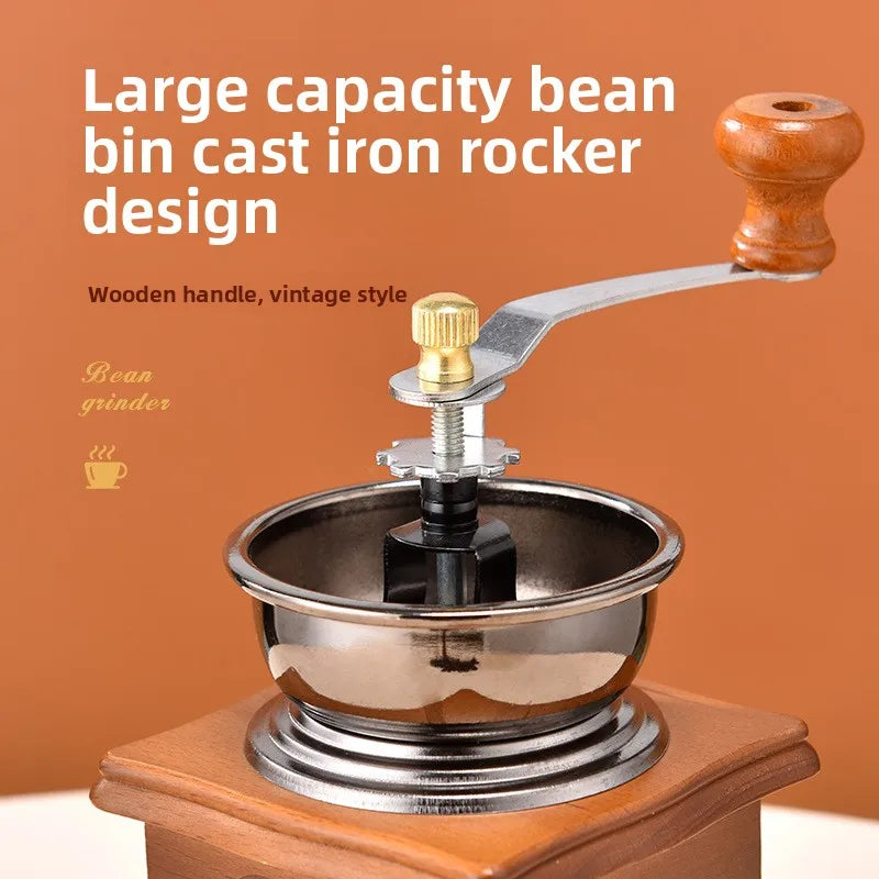 Household Small Retro Hand Coffee Machine Grinder Bean Kitchen Manual Qme